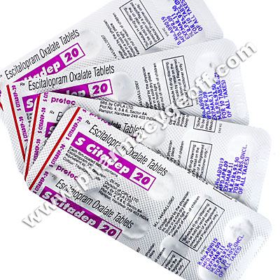 S Citadep (Escitalopram Oxalate) - 20mg (10 Tablets)