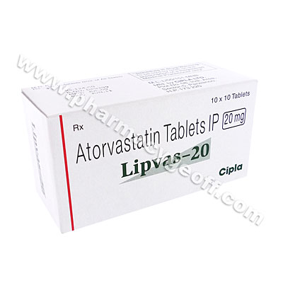 Lipvas (Atorvastatin Calcium) - 20mg (10 Tablets)