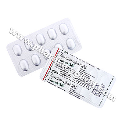 Lipvas (Atorvastatin Calcium) - 20mg (10 Tablets)