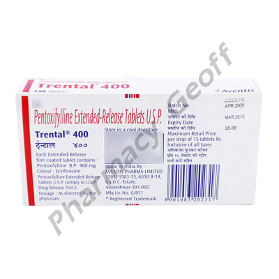 Trental (Pentoxifylline) 400mg 15 tabs