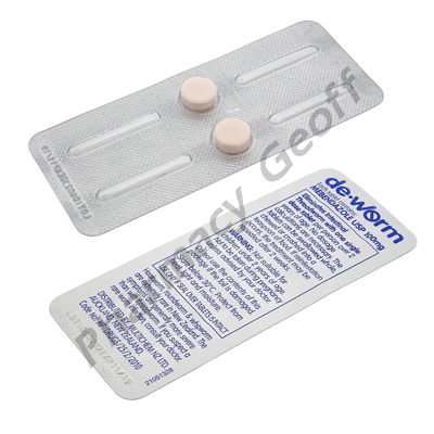 DeWorm (Mebendazole) - 100mg (2 Tablets)