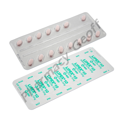 Lipex (Simvastatin) - 10mg (30 Tablets)