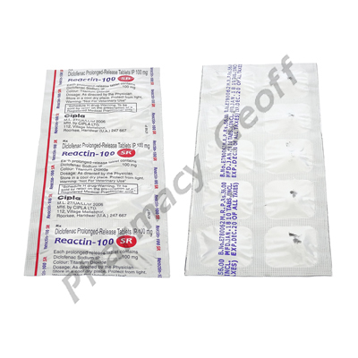 Reactin-100 SR (Diclofenac Sodium) - 100mg (10 Tablets)