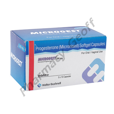 Microgest (Micronised Progesterone) - 200mg (50 Capsules)