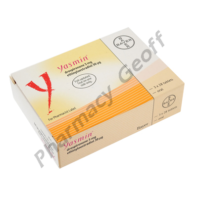 Yasmin (Drospirenone/Ethinyloestradiol) - 3mg/30mcg (84 Tablets)