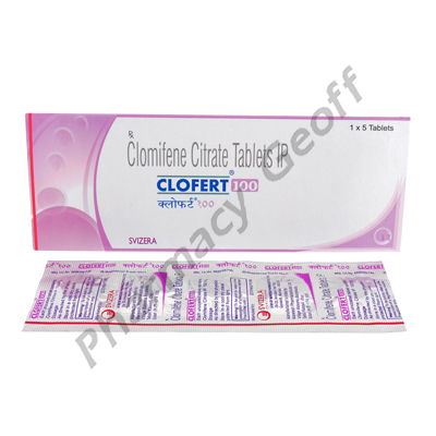 Clofert-100 (Clomifene Citrate) - 100mg (5 Tablets)1