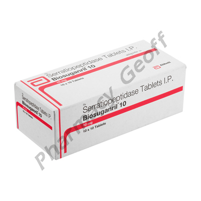 Biosuganril 10 (Serratiopeptidase) - 10mg (10 Tablets)