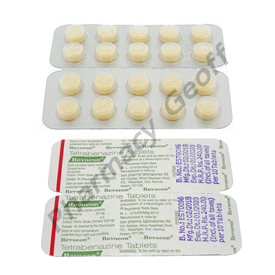 REVOCON (TETRABENAZINE) - 25MG (10 TABS)