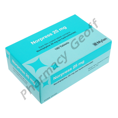 Norpress (Nortriptyline Hydrochloride) - 25mg (180 Tablets)