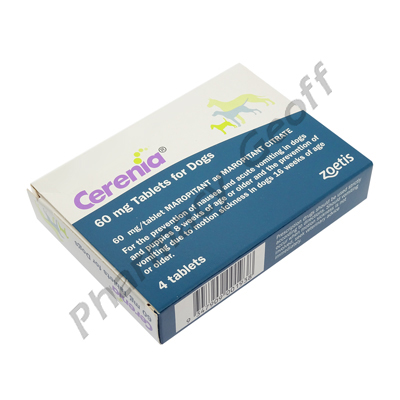 Cerenia (Maropitant) - 60mg (4 Tablets)(Blue)