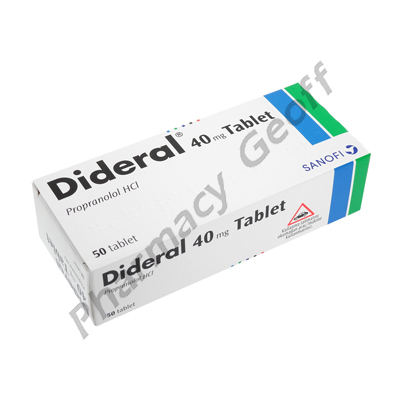 Dideral (Propranolol Hydrochloride) - 40mg (50 Tablets)