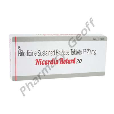 Nicardia Retard 20 (Nifedipine IP) - 20mg(15 Tablets)