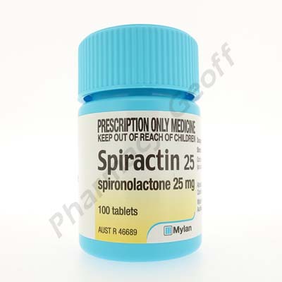 Spiractin (Spironolactone) - 25mg (100 Tablets) 