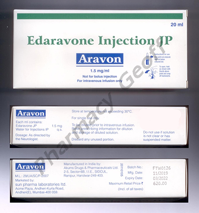 Aravon (Edaravone) - 1.5mg/mL (20mL)