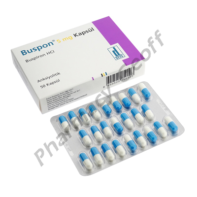 Buspon (Buspirone Hydrochloride) - 5mg (50 Capsules)