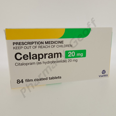 Celapram (Citalopram Hydrobromide) - 20mg (84 Tablets)