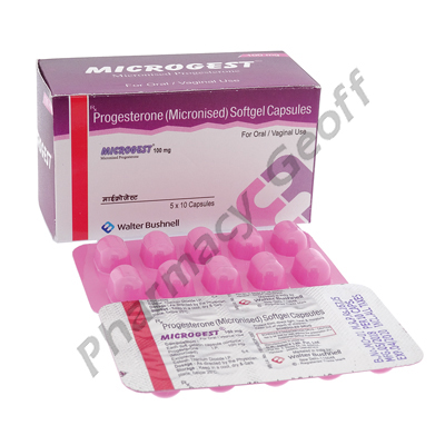 Microgest (Micronised Progesterone) - 100mg (50 Capsules)