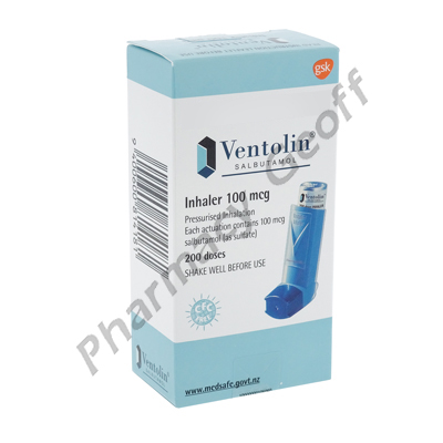 Ventolin Inhaler (Salbutamol) - 100mcg (200 Doses)