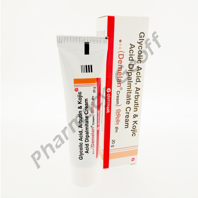 Demelan Cream (Glycolic Acid/Arbutin/Kojic Acid Dipalmitate) - 10%/5%/2% (20g Tube)